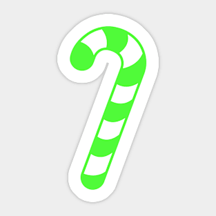 GREEN AND WHITE CANDY CANE - CUTE CHRISTMAS DESIGN Sticker